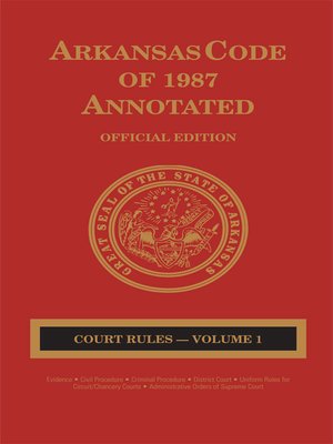 cover image of Arkansas Court Rules